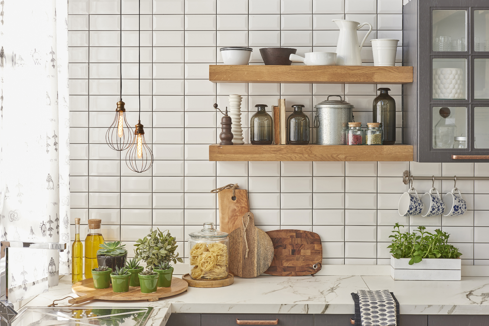 Backsplashes, showers, and feature walls