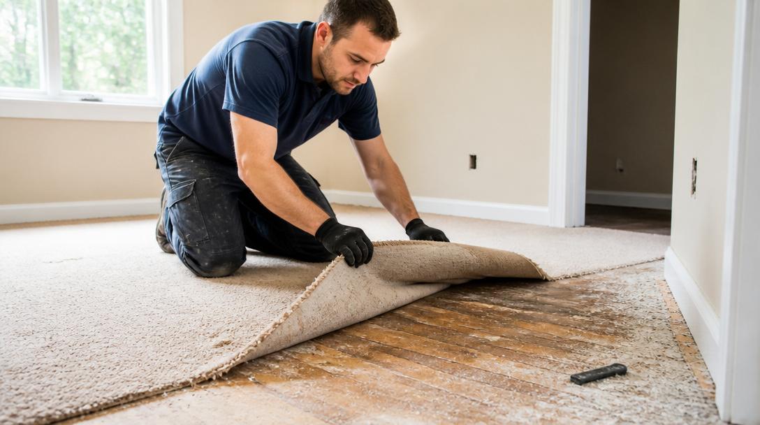 Floor demolition and subfloor prep in Northern Colorado