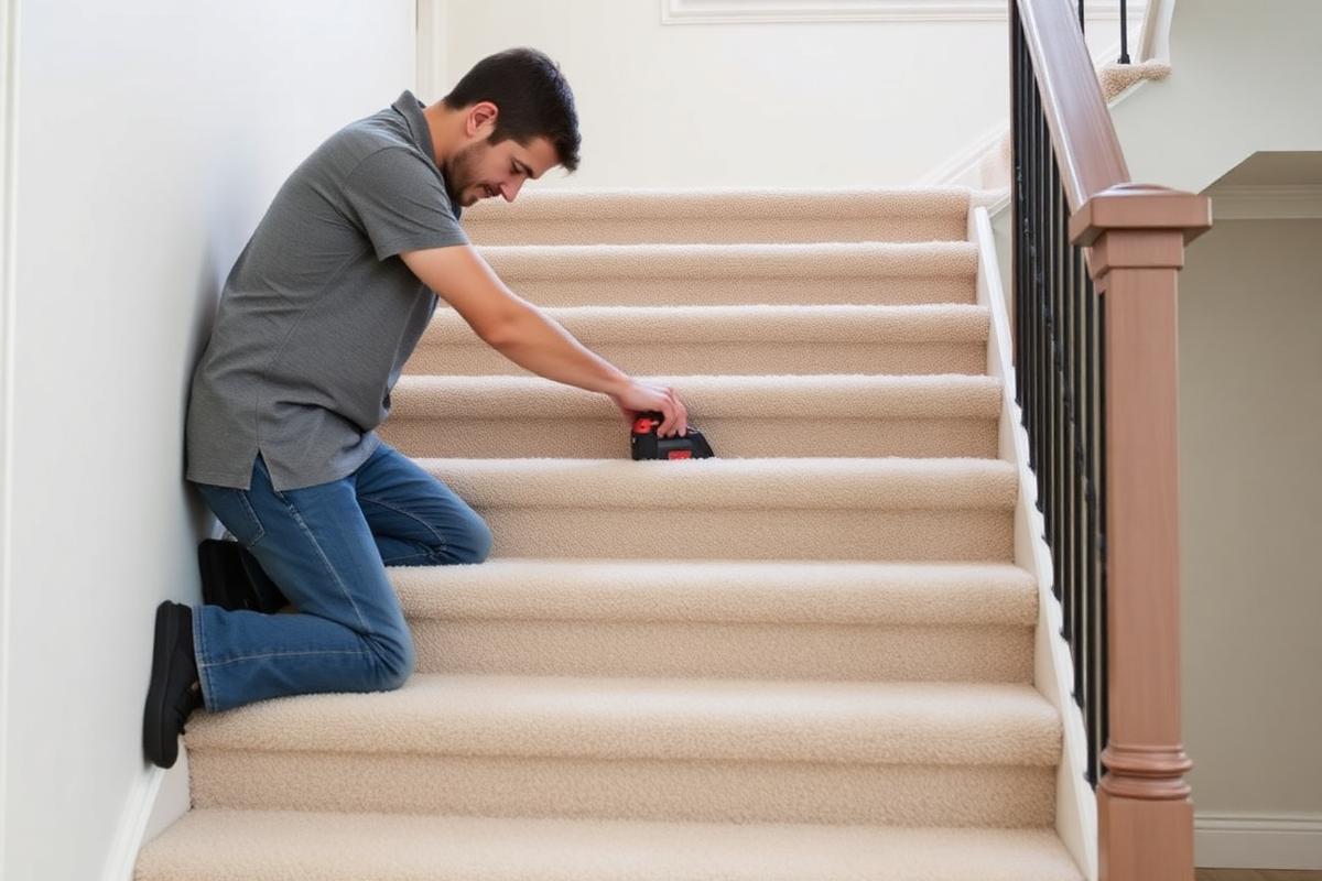 How we install carpet on stairs